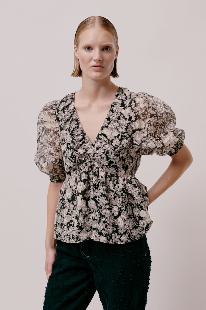 Hofmann Copenhagen Flora Blouse - Black Print